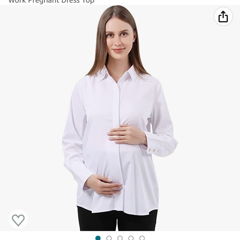 Alina Mae White button up NWT- Maternity